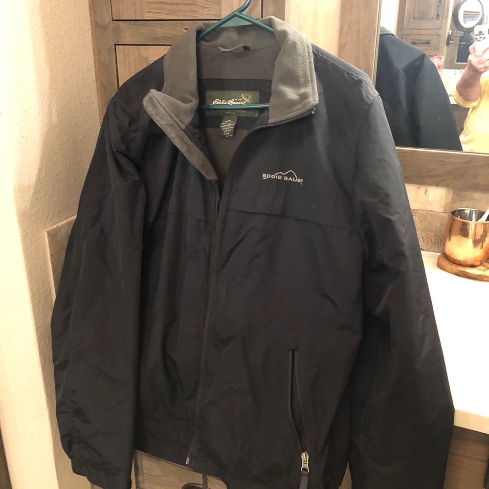 Eddie Bauer lined fleece windbreaker